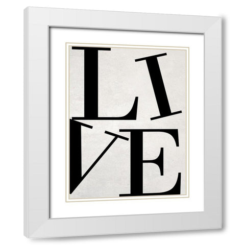 Live White Modern Wood Framed Art Print with Double Matting by Phillip, Jamie