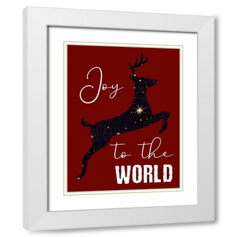 Joy White Modern Wood Framed Art Print with Double Matting by Phillip, Jamie