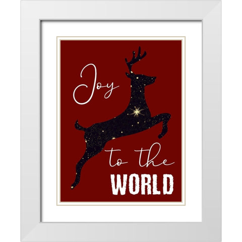 Joy White Modern Wood Framed Art Print with Double Matting by Phillip, Jamie