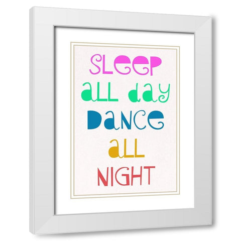 Sleep White Modern Wood Framed Art Print with Double Matting by Phillip, Jamie