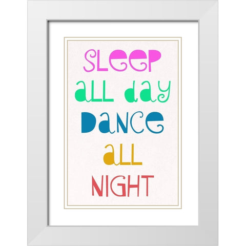Sleep White Modern Wood Framed Art Print with Double Matting by Phillip, Jamie