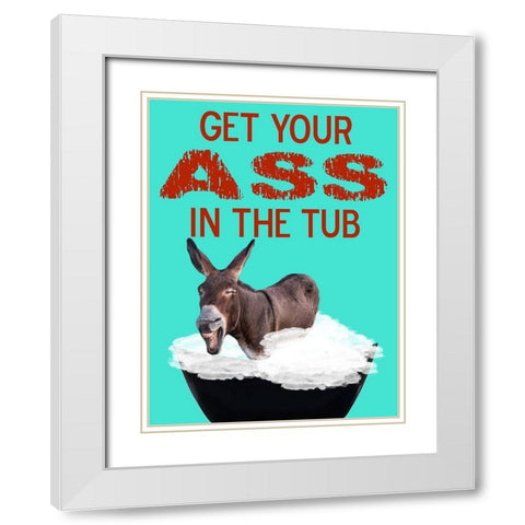 Bath Time White Modern Wood Framed Art Print with Double Matting by Phillip, Jamie