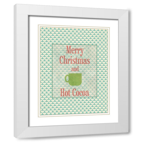 Christmas Cocoa White Modern Wood Framed Art Print with Double Matting by Phillip, Jamie