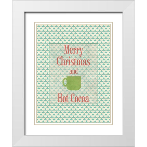 Christmas Cocoa White Modern Wood Framed Art Print with Double Matting by Phillip, Jamie