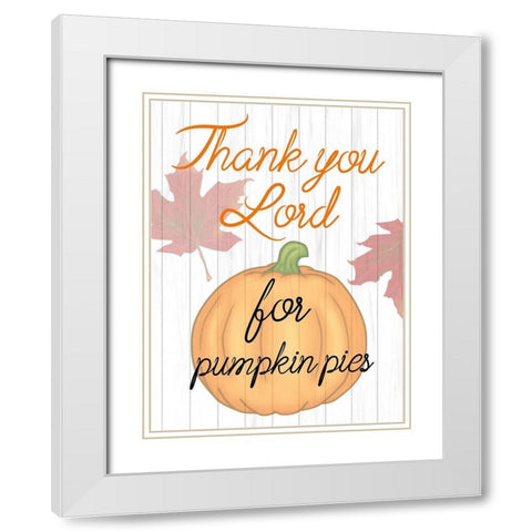 Pumpkin Pie White Modern Wood Framed Art Print with Double Matting by Phillip, Jamie