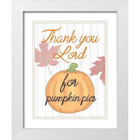 Pumpkin Pie White Modern Wood Framed Art Print with Double Matting by Phillip, Jamie