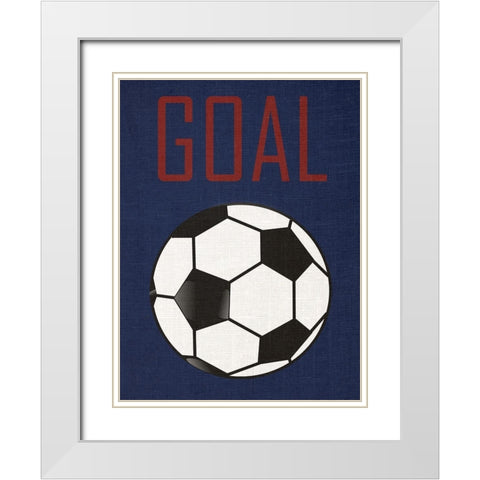 Soccor White Modern Wood Framed Art Print with Double Matting by Phillip, Jamie