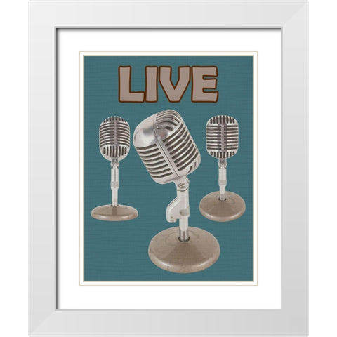 Live White Modern Wood Framed Art Print with Double Matting by Phillip, Jamie