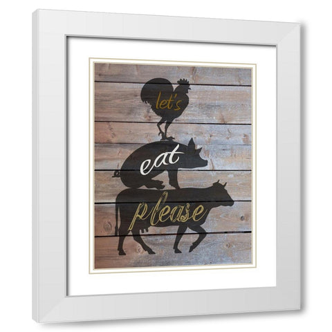 Meat White Modern Wood Framed Art Print with Double Matting by Phillip, Jamie