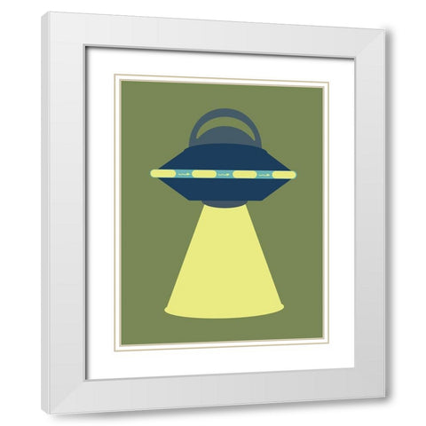 Space Friends 2 White Modern Wood Framed Art Print with Double Matting by Phillip, Jamie