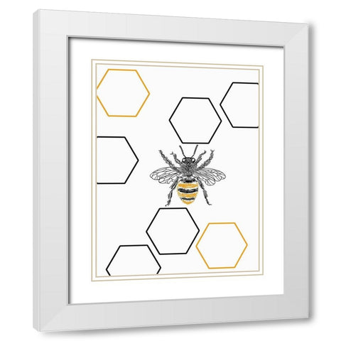 Honeycomb 2 White Modern Wood Framed Art Print with Double Matting by Phillip, Jamie