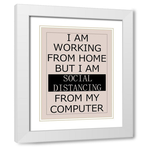 Social Distancing White Modern Wood Framed Art Print with Double Matting by Phillip, Jamie