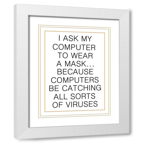 Social Distancing 2 White Modern Wood Framed Art Print with Double Matting by Phillip, Jamie