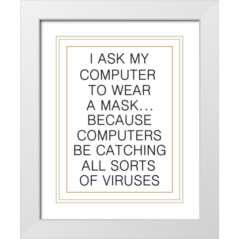 Social Distancing 2 White Modern Wood Framed Art Print with Double Matting by Phillip, Jamie