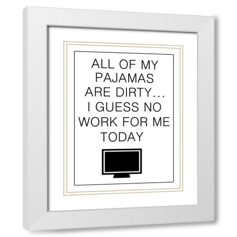 Social Distancing 3 White Modern Wood Framed Art Print with Double Matting by Phillip, Jamie