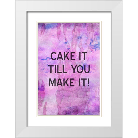 Cake It White Modern Wood Framed Art Print with Double Matting by Phillip, Jamie