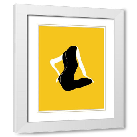 Sultry White Modern Wood Framed Art Print with Double Matting by Phillip, Jamie