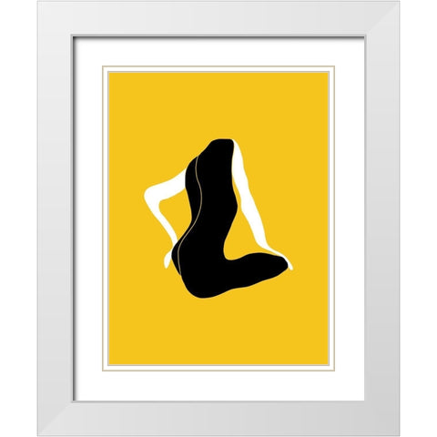 Sultry White Modern Wood Framed Art Print with Double Matting by Phillip, Jamie