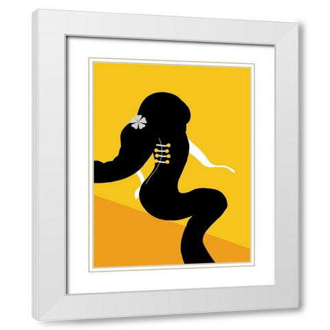 Sultry Lady White Modern Wood Framed Art Print with Double Matting by Phillip, Jamie