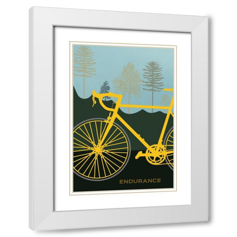 Cross Country White Modern Wood Framed Art Print with Double Matting by Phillip, Jamie