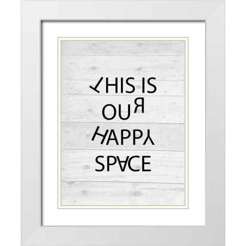 Happy Space White Modern Wood Framed Art Print with Double Matting by Phillip, Jamie