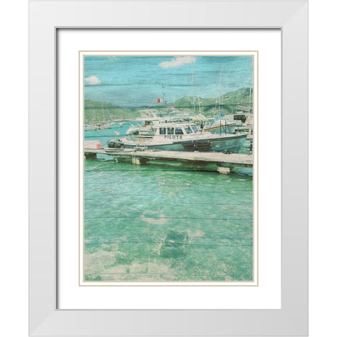 Yatch White Modern Wood Framed Art Print with Double Matting by Phillip, Jamie
