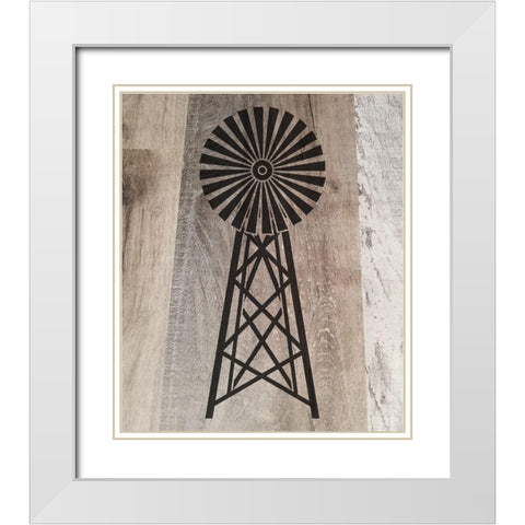 Farmimg 2 White Modern Wood Framed Art Print with Double Matting by Phillip, Jamie