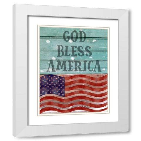 America White Modern Wood Framed Art Print with Double Matting by Phillip, Jamie