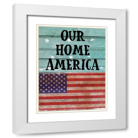 America 2 White Modern Wood Framed Art Print with Double Matting by Phillip, Jamie
