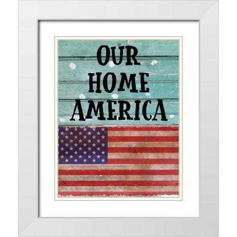 America 2 White Modern Wood Framed Art Print with Double Matting by Phillip, Jamie