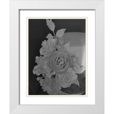Flower White Modern Wood Framed Art Print with Double Matting by Phillip, Jamie