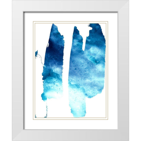 Streaks White Modern Wood Framed Art Print with Double Matting by Phillip, Jamie