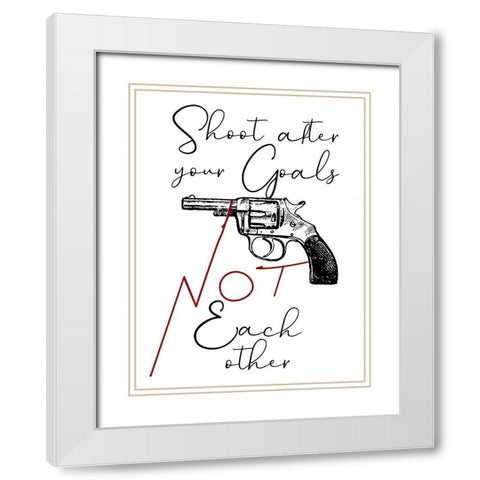 Gun Club White Modern Wood Framed Art Print with Double Matting by Phillip, Jamie