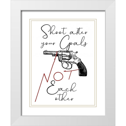 Gun Club White Modern Wood Framed Art Print with Double Matting by Phillip, Jamie