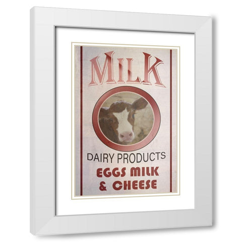 Dairy White Modern Wood Framed Art Print with Double Matting by Phillip, Jamie