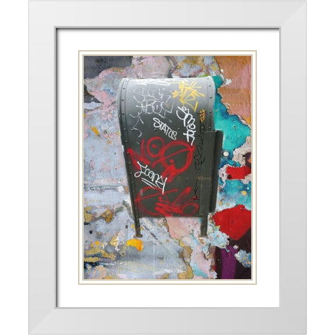 Graffiti 2 White Modern Wood Framed Art Print with Double Matting by Phillip, Jamie