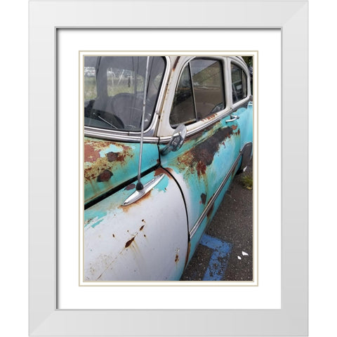 Race Track White Modern Wood Framed Art Print with Double Matting by Phillip, Jamie