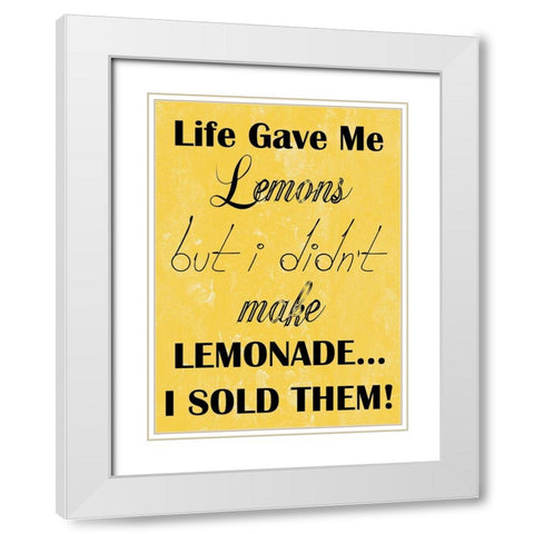 Lemonade White Modern Wood Framed Art Print with Double Matting by Phillip, Jamie