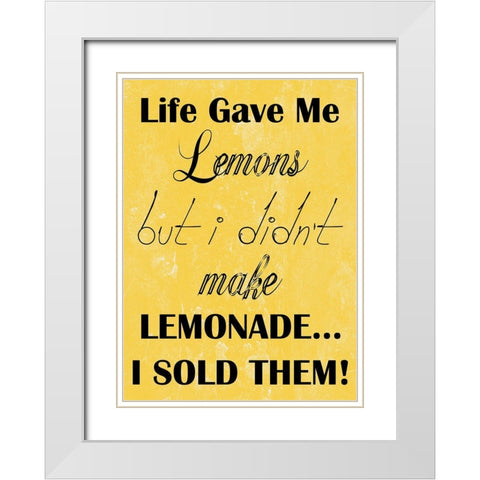 Lemonade White Modern Wood Framed Art Print with Double Matting by Phillip, Jamie