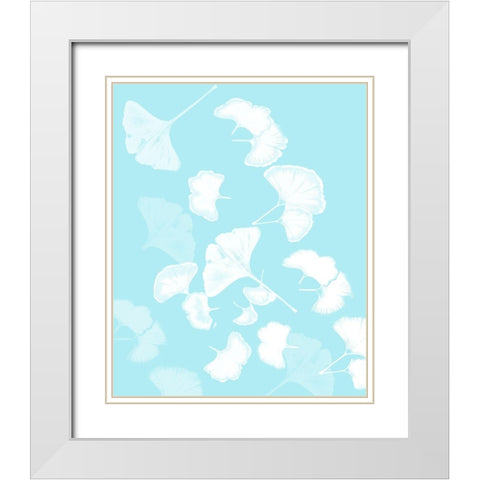 Ginkgo 2 White Modern Wood Framed Art Print with Double Matting by Phillip, Jamie