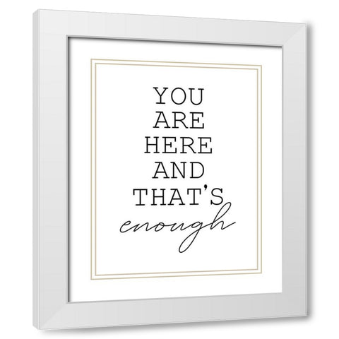 Enough White Modern Wood Framed Art Print with Double Matting by Phillip, Jamie