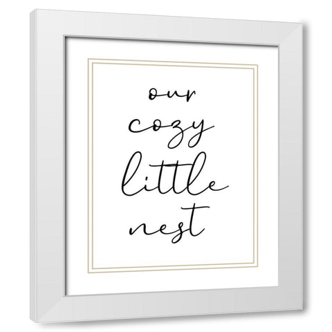 Cozy White Modern Wood Framed Art Print with Double Matting by Phillip, Jamie