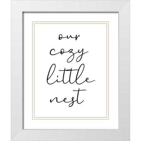 Cozy White Modern Wood Framed Art Print with Double Matting by Phillip, Jamie