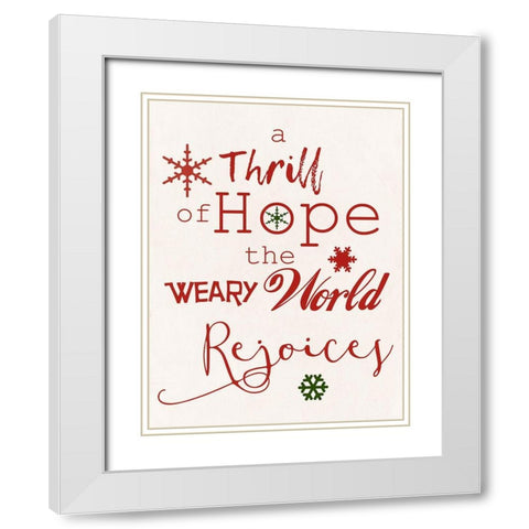 Hope White Modern Wood Framed Art Print with Double Matting by Phillip, Jamie