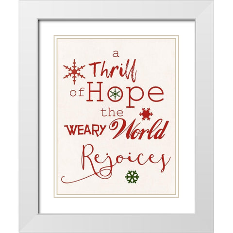 Hope White Modern Wood Framed Art Print with Double Matting by Phillip, Jamie