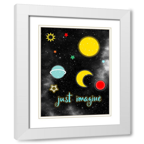 Stars 2 White Modern Wood Framed Art Print with Double Matting by Phillip, Jamie