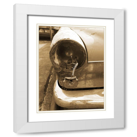 Vintage Benz Car 1 White Modern Wood Framed Art Print with Double Matting by Phillip, Jamie