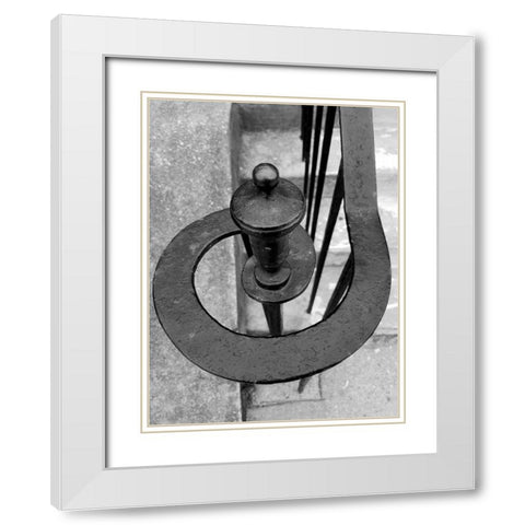 Railing 5 White Modern Wood Framed Art Print with Double Matting by Phillip, Jamie