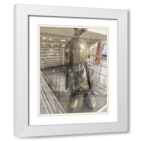 New York Money White Modern Wood Framed Art Print with Double Matting by Phillip, Jamie