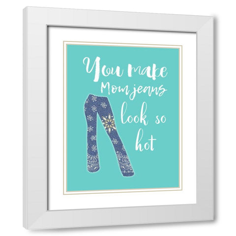 Mother 7 White Modern Wood Framed Art Print with Double Matting by Phillip, Jamie